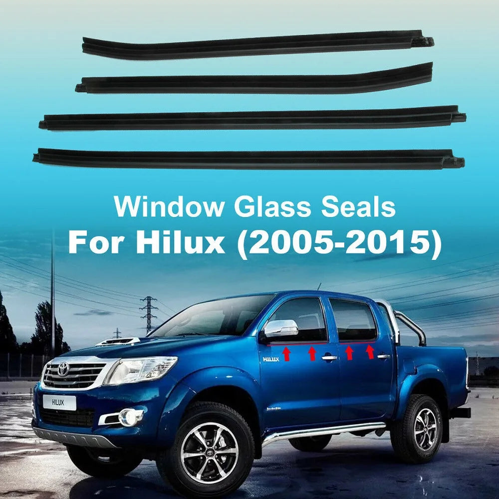 For Toyota Hilux SR5/VIGO/MK6 PICKUP 2005-2015 Car Window Door Glass Seal Belts Trim PVC Weather Strips Door Belt