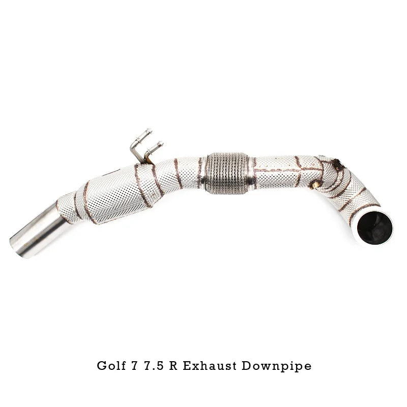 Head Section High flow Pipes Exhaust Pipes branch downpipe Exhaust Pipe with catalyst for VW golf MK7/7.5 R/R20 2.0T 2015-2019
