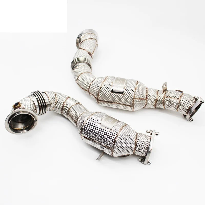Head Section High flow Pipes Exhaust Pipes branch downpipe Exhaust Pipe with catalyst For BMW 1M coupe 3.0T N54 2011