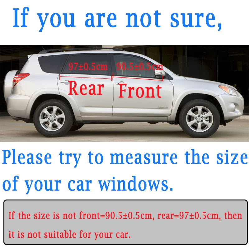 Window Weatherstrip Outer Glass Sealing Rubber Strips Belt Trim for Toyota RAV4 2006-2012 (US Version) (Check Size before buy)